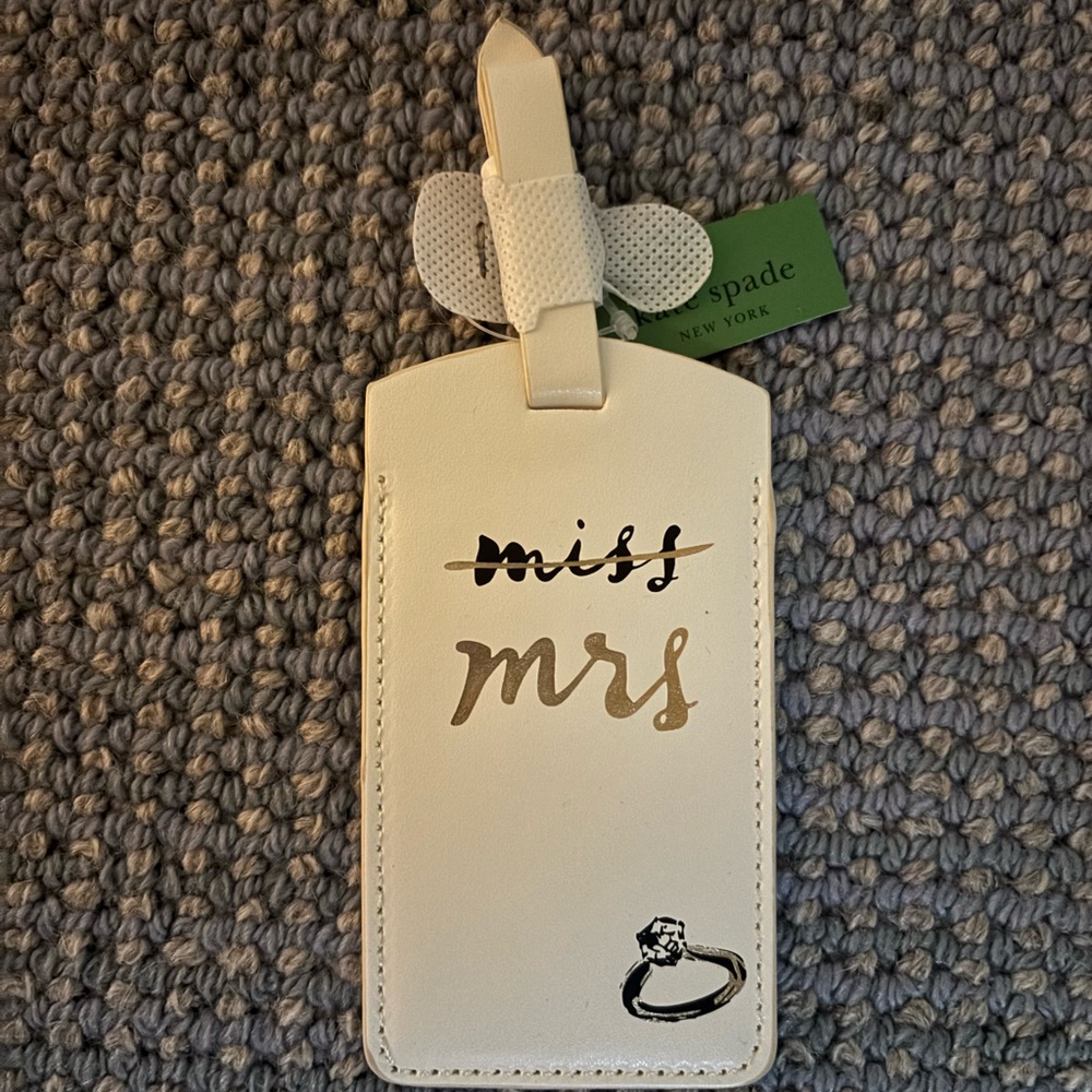 kate spade Bridal Luggage Tag